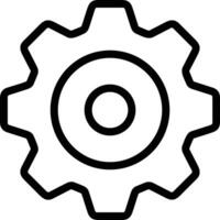 Gear setting symbol icon vector image. Illustration of the industrial wheel mechine mechanism design image