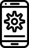 Gear setting symbol icon vector image. Illustration of the industrial wheel mechine mechanism design image