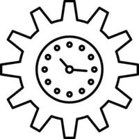 Gear setting symbol icon vector image. Illustration of the industrial wheel mechine mechanism design image