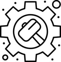 Gear setting symbol icon vector image. Illustration of the industrial wheel mechine mechanism design image