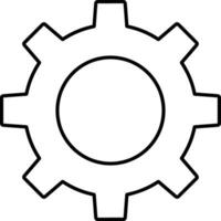 Gear setting symbol icon vector image. Illustration of the industrial wheel mechine mechanism design image