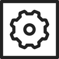Gear setting symbol icon vector image. Illustration of the industrial wheel mechine mechanism design image