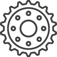 Gear setting symbol icon vector image. Illustration of the industrial wheel mechine mechanism design image