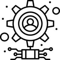 Gear setting symbol icon vector image. Illustration of the industrial wheel mechine mechanism design image