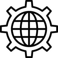 Gear setting symbol icon vector image. Illustration of the industrial wheel mechine mechanism design image