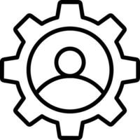 Gear setting symbol icon vector image. Illustration of the industrial wheel mechine mechanism design image
