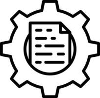 Gear setting symbol icon vector image. Illustration of the industrial wheel mechine mechanism design image