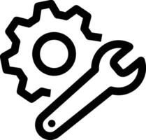 Gear setting symbol icon vector image. Illustration of the industrial wheel mechine mechanism design image