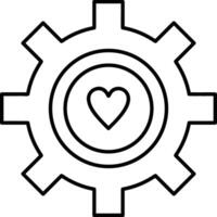 Gear setting symbol icon vector image. Illustration of the industrial wheel mechine mechanism design image