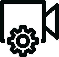 Gear setting symbol icon vector image. Illustration of the industrial wheel mechine mechanism design image