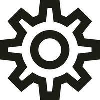 Gear setting symbol icon vector image. Illustration of the industrial wheel mechine mechanism design image