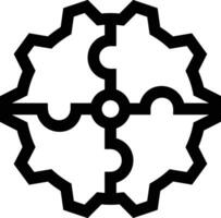 Gear setting symbol icon vector image. Illustration of the industrial wheel mechine mechanism design image