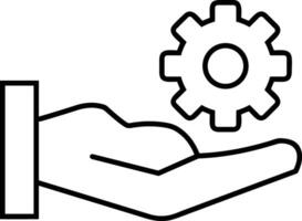Gear setting symbol icon vector image. Illustration of the industrial wheel mechine mechanism design image