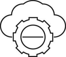 Gear setting symbol icon vector image. Illustration of the industrial wheel mechine mechanism design image