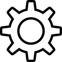 Gear setting symbol icon vector image. Illustration of the industrial wheel mechine mechanism design image