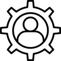 Gear setting symbol icon vector image. Illustration of the industrial wheel mechine mechanism design image