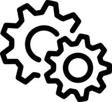 Gear setting symbol icon vector image. Illustration of the industrial wheel mechine mechanism design image