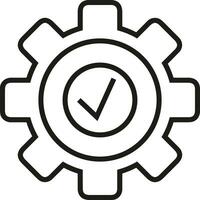 Gear setting symbol icon vector image. Illustration of the industrial wheel mechine mechanism design image