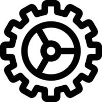 Gear setting symbol icon vector image. Illustration of the industrial wheel mechine mechanism design image