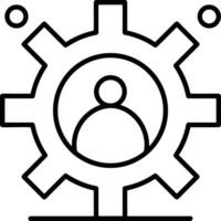 Gear setting symbol icon vector image. Illustration of the industrial wheel mechine mechanism design image