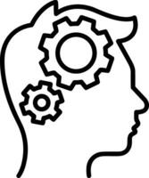 Gear setting symbol icon vector image. Illustration of the industrial wheel mechine mechanism design image