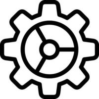 Gear setting symbol icon vector image. Illustration of the industrial wheel mechine mechanism design image