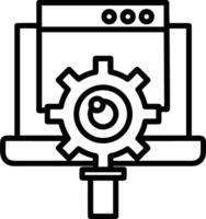 Gear setting symbol icon vector image. Illustration of the industrial wheel mechine mechanism design image