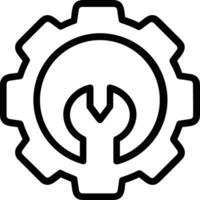 Gear setting symbol icon vector image. Illustration of the industrial wheel mechine mechanism design image