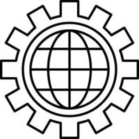 Gear setting symbol icon vector image. Illustration of the industrial wheel mechine mechanism design image