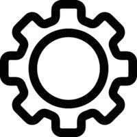 Gear setting symbol icon vector image. Illustration of the industrial wheel mechine mechanism design image