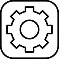 Gear setting symbol icon vector image. Illustration of the industrial wheel mechine mechanism design image