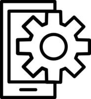 Gear setting symbol icon vector image. Illustration of the industrial wheel mechine mechanism design image