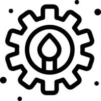 Gear setting symbol icon vector image. Illustration of the industrial wheel mechine mechanism design image