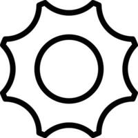 Gear setting symbol icon vector image. Illustration of the industrial wheel mechine mechanism design image