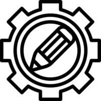 Gear setting symbol icon vector image. Illustration of the industrial wheel mechine mechanism design image