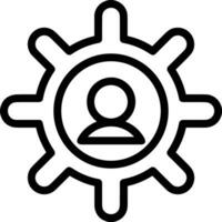 Gear setting symbol icon vector image. Illustration of the industrial wheel mechine mechanism design image