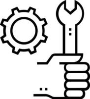 Gear setting symbol icon vector image. Illustration of the industrial wheel mechine mechanism design image