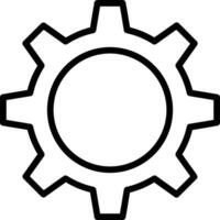 Gear setting symbol icon vector image. Illustration of the industrial wheel mechine mechanism design image