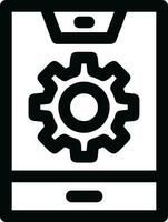 Gear setting symbol icon vector image. Illustration of the industrial wheel mechine mechanism design image