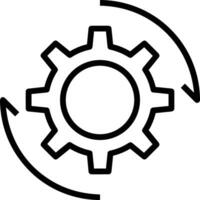 Gear setting symbol icon vector image. Illustration of the industrial wheel mechine mechanism design image