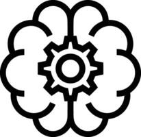 Gear setting symbol icon vector image. Illustration of the industrial wheel mechine mechanism design image