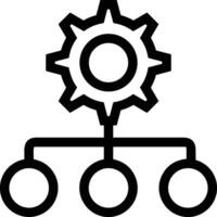 Gear setting symbol icon vector image. Illustration of the industrial wheel mechine mechanism design image