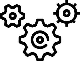 Gear setting symbol icon vector image. Illustration of the industrial wheel mechine mechanism design image