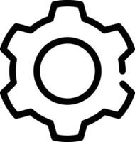 Gear setting symbol icon vector image. Illustration of the industrial wheel mechine mechanism design image