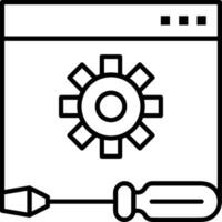 Gear setting symbol icon vector image. Illustration of the industrial wheel mechine mechanism design image