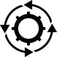 Gear setting symbol icon vector image. Illustration of the industrial wheel mechine mechanism design image