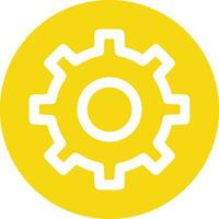 Gear setting symbol icon vector image. Illustration of the industrial wheel mechine mechanism design image