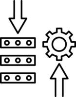 Gear setting symbol icon vector image. Illustration of the industrial wheel mechine mechanism design image