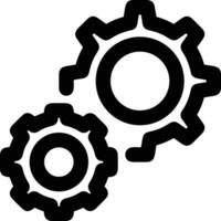 Gear setting symbol icon vector image. Illustration of the industrial wheel mechine mechanism design image