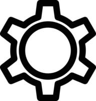 Gear setting symbol icon vector image. Illustration of the industrial wheel mechine mechanism design image